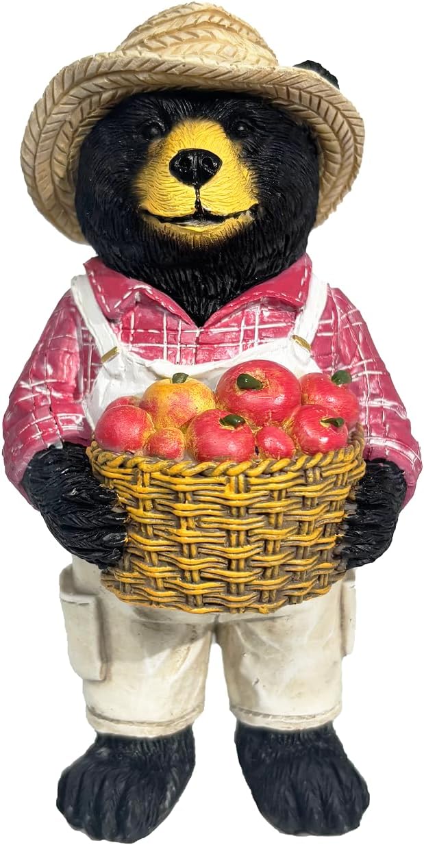 Figura oso negro decoración hogar oficina regalo cumpleaños