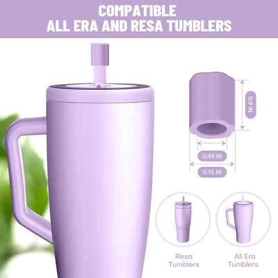 2 Pzas Protector Popote Magnético Silicón para Tumbler