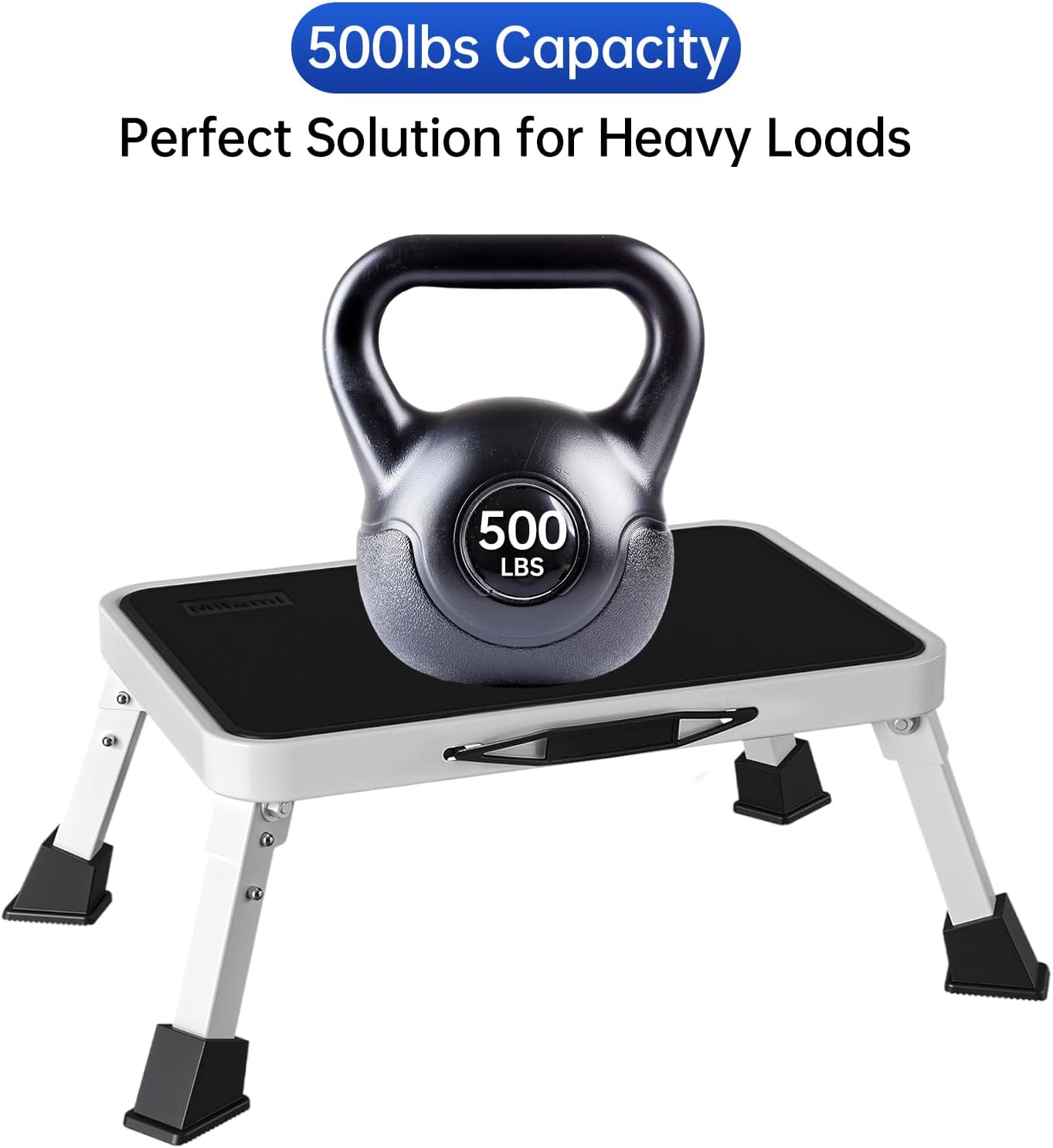 Taburete escalón RV plegable metal antiderrap 500lb
