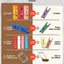 100 Pinzas madera arcoíris cuerda 32pies para manualidades