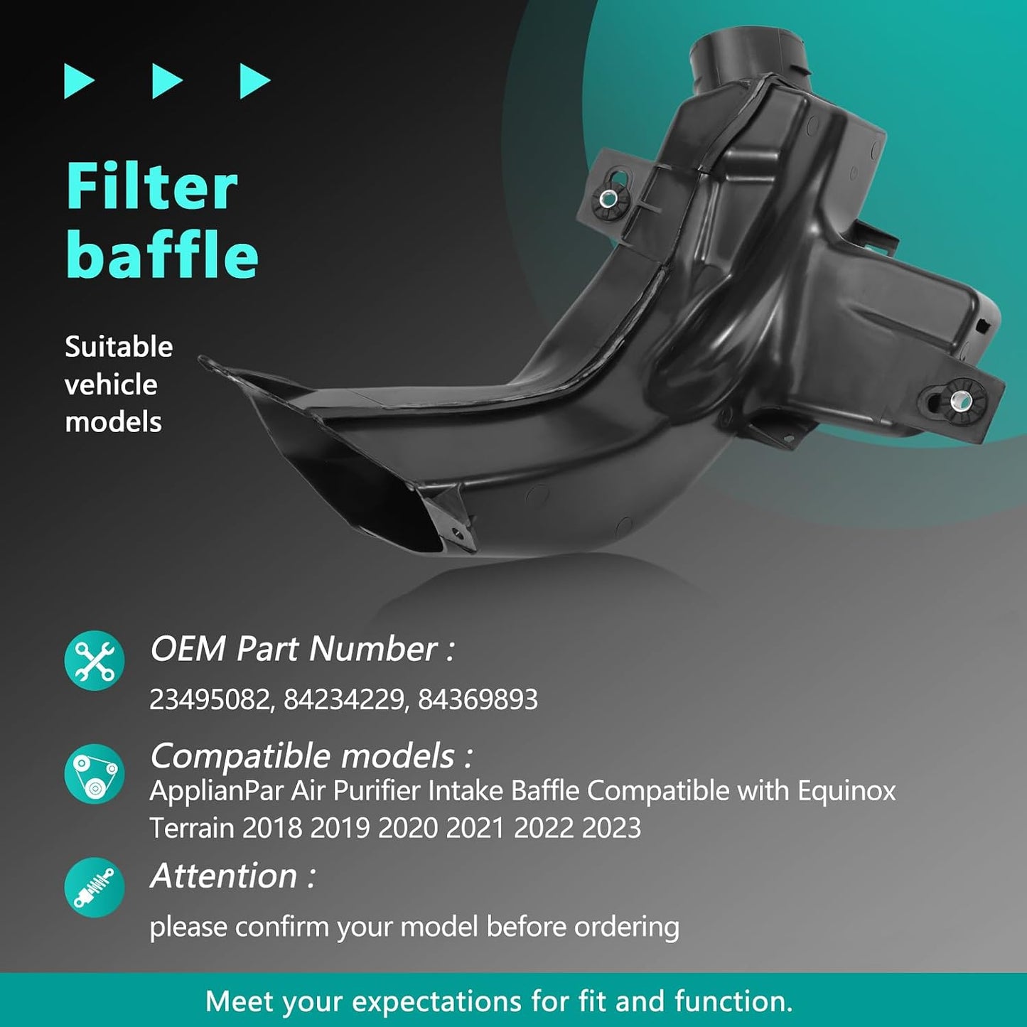 Deflector admisión filtro aire para Equinox Terrain