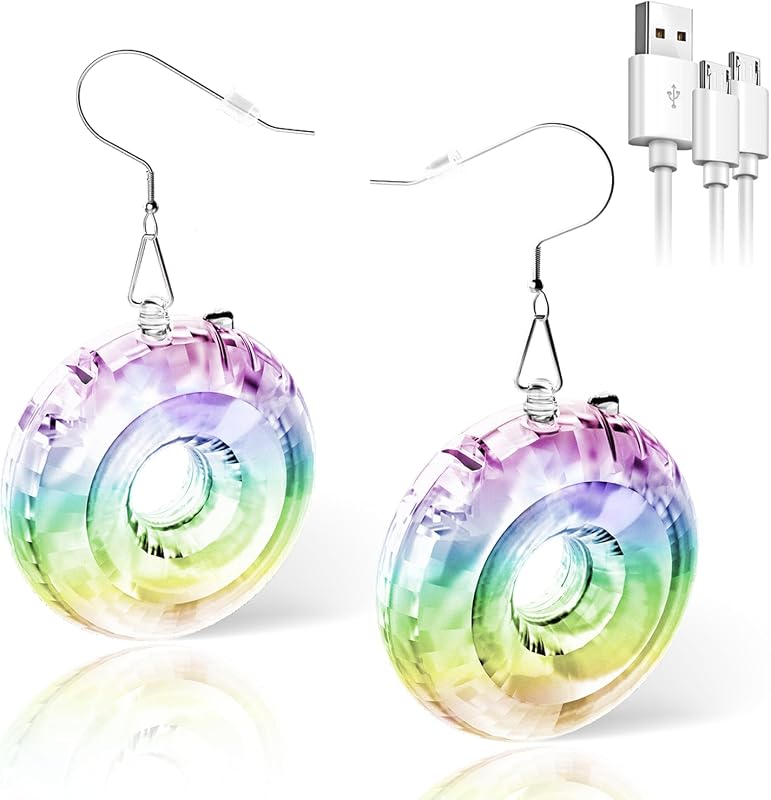 Aretes LED 16 modos inalámbricos recargables para fiestas mujer