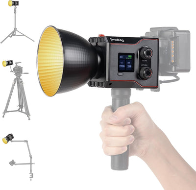 Luz video LED bicolor 63W 11200lux CRI 97 batería 49Wh