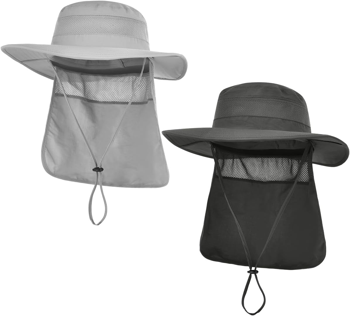 2 Pzas Sombrero Sol UV Plegable Malla para Pesca Senderismo