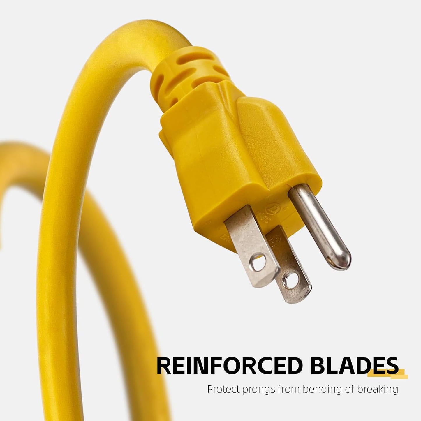 Cable extensión exterior 10ft 12/3 amarillo 3 clavijas