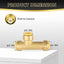 2 Pzas Accesorio Push Fit PTC Bronce para Tubos PEX Cobre