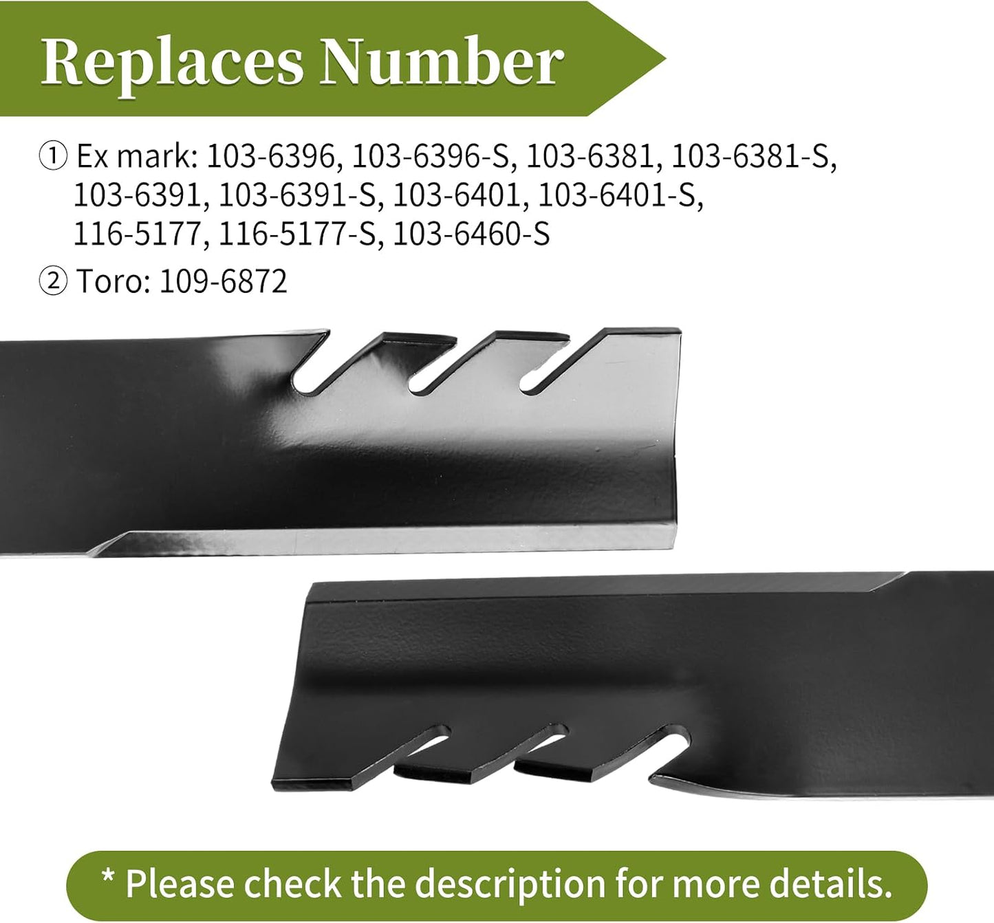 Cuchillas mulching comp Turf Tracer 48pulg 103-6396 pack 3
