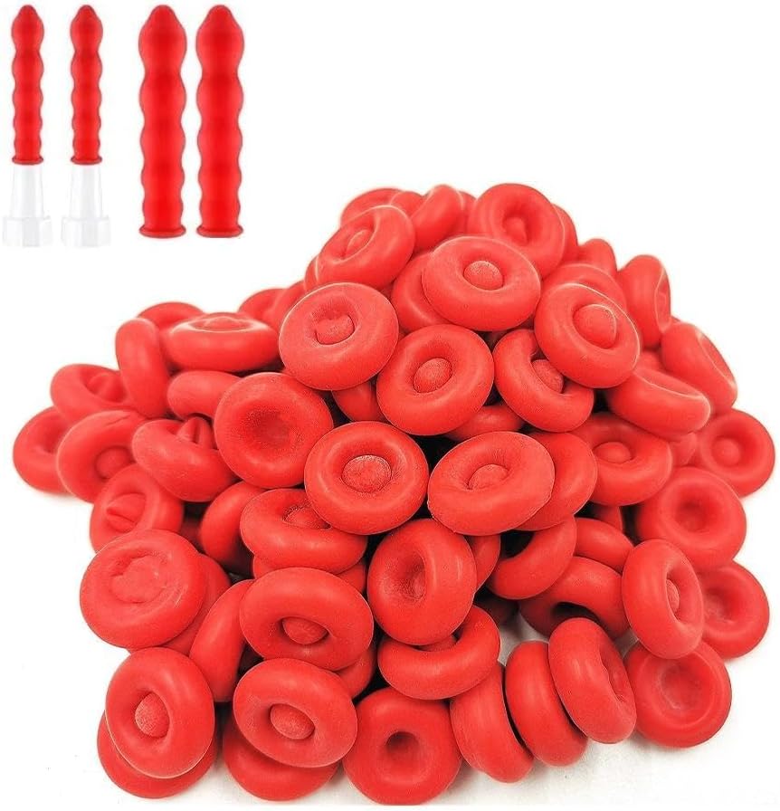 10 Tapas Selladoras Rojas para Tubos Adhesivos