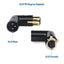 2 Adaptadores XLR 90 grados negro y terminador DMX 120 ohmios