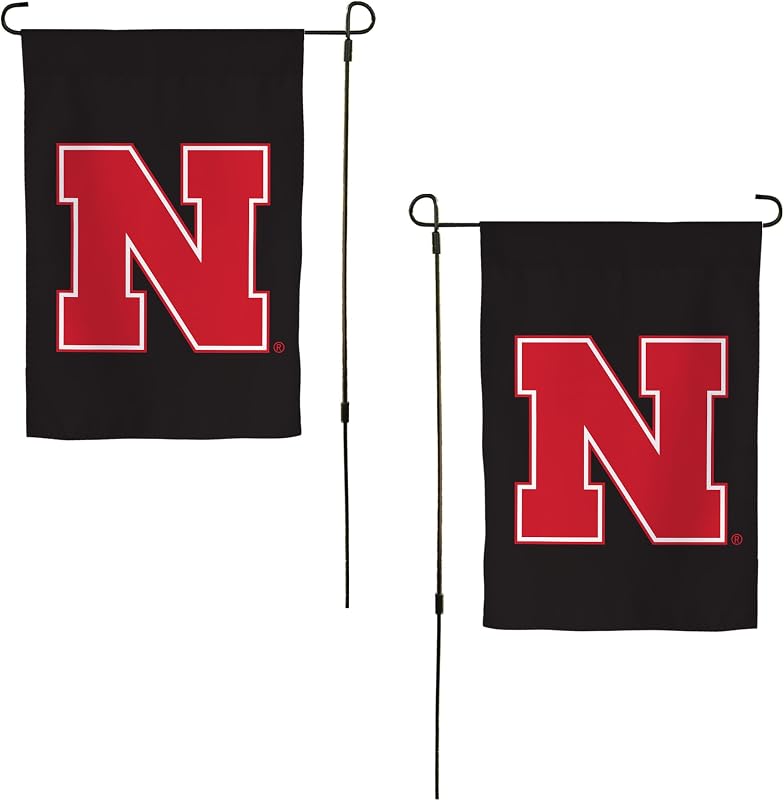 Bandera jardín Huskers NU 100% poliéster diseño E
