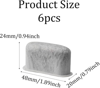 6 Pzas Filtro Carbón Activo para Cafeteras Multiusos