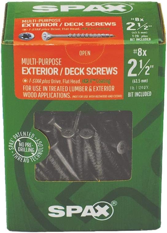 Tornillos para Madera de 8x2-1/2" de Acero Inox
