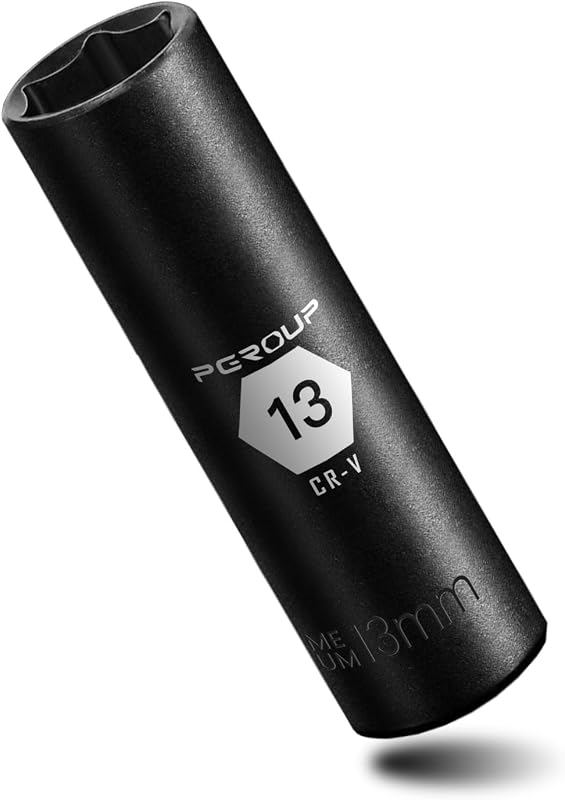 Dado impacto profundo 3/8 6 puntos acero Cr-V negro
