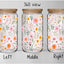 Vaso flor de vidrio 16oz con tapa y pajita bambú para café