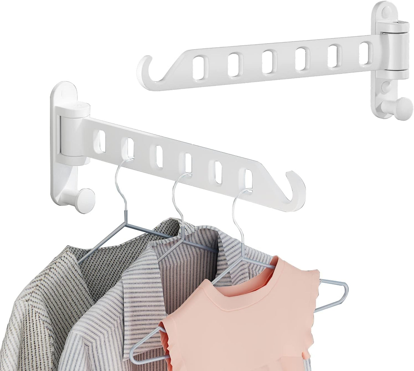Estante para colgar ropa pared blanco