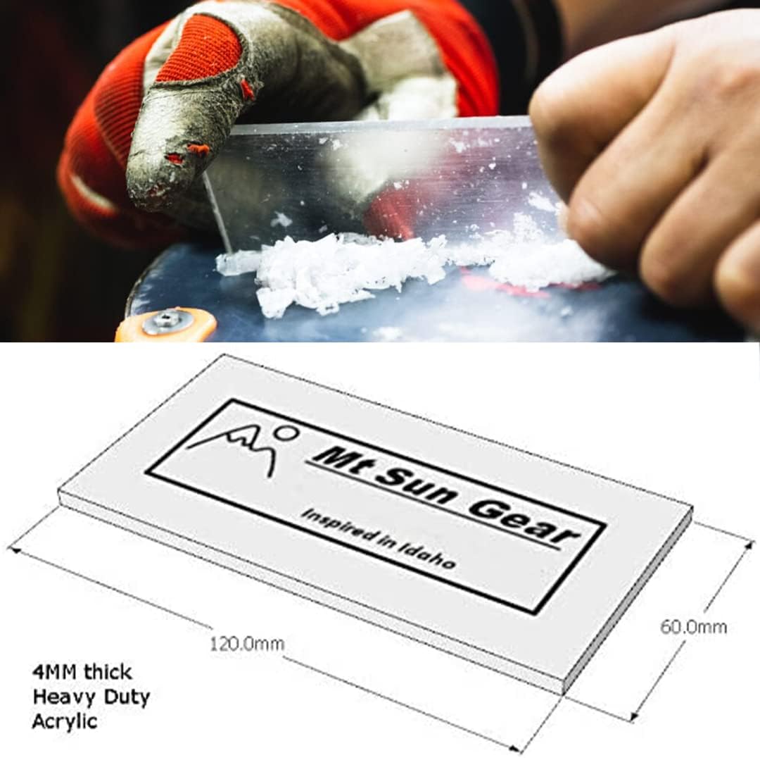 Raspador cera acrílica para esquí y snowboard 0.157pulg