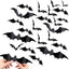 60 Pzas Decoración Murciélagos PVC Negro 3D Halloween