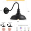 Luz cuello cisne exterior 10pulg estilo granja negra pack 2