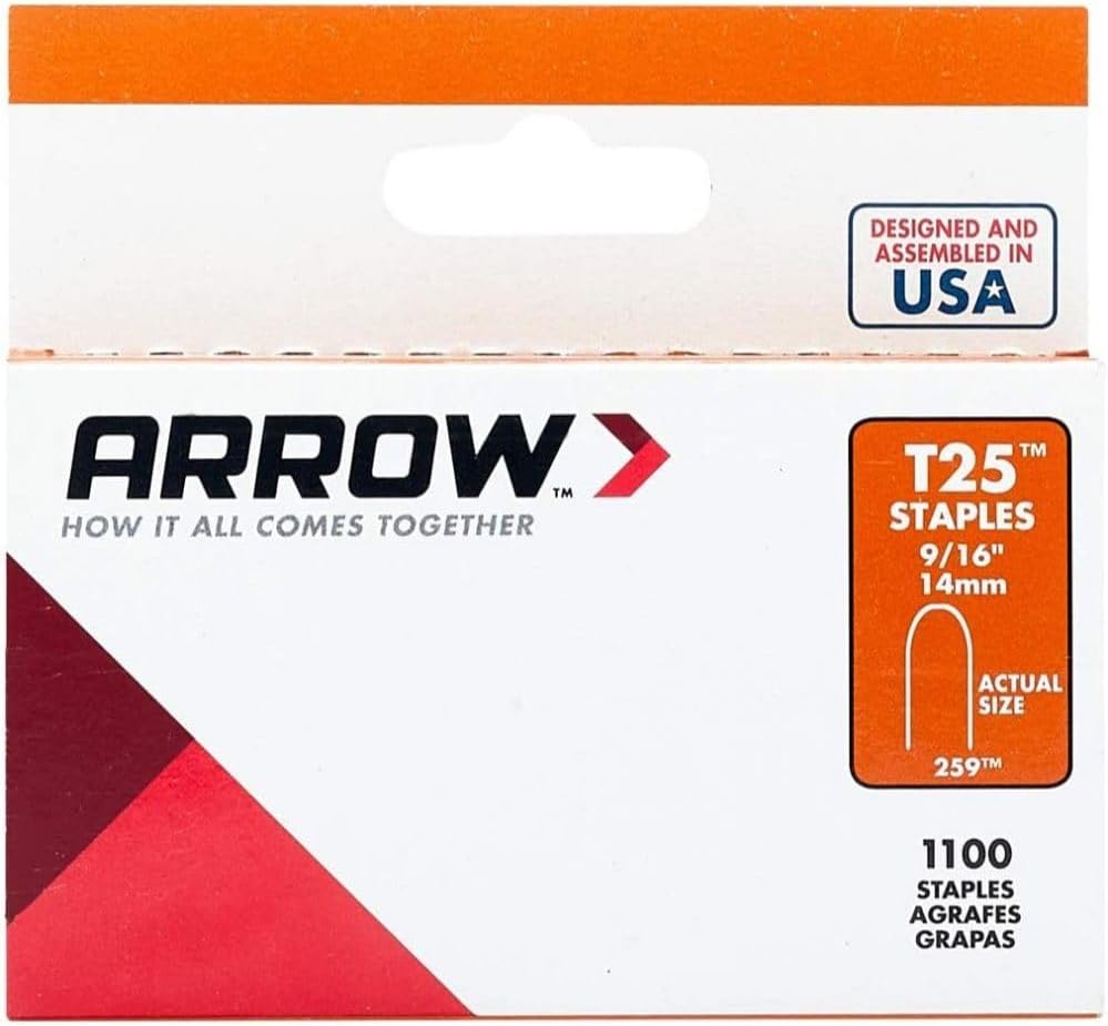 Grapas T25 Arrow 14mm paquete 1000