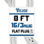 Extensor enchufe 3 salidas con tierra 13A plano blanco