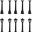 10 Pzas Postes Luz Mini Tren Exteriores Negro