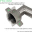 Codo manguera RV acero inox GHT3/4 conector fácil agarre