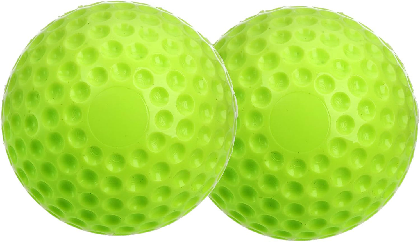 12 Pelotas Béisbol 9" Verdes con Hoyuelos
