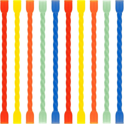10 Bridas Silicona 4pulg Reutilizables con Núcleo Acero Flex