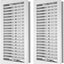 2 Pzas Cubiertas Ventilación Suelo 6x10pulg Metal Resiste Calor