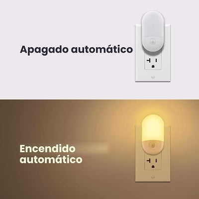 2 Luces Nocturnas LED Regulable 30/60lm con Sensor