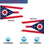 Bandera Ohio 3x5pulg doble cara 3 capas lona cosida