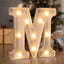 Letra M LED con pilas para luces de noche bodas cumpleaños