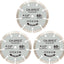 3 Hojas Sierra Diamante 60 Grano 4.5pulg Eje 3/8pulg para Cerámica