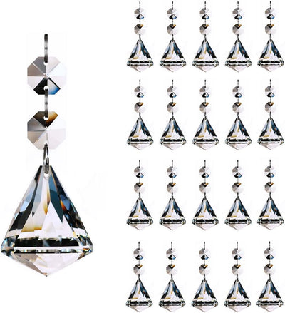 20 Pzas Atrapasoles Cristal Colgantes Decoración Ventana