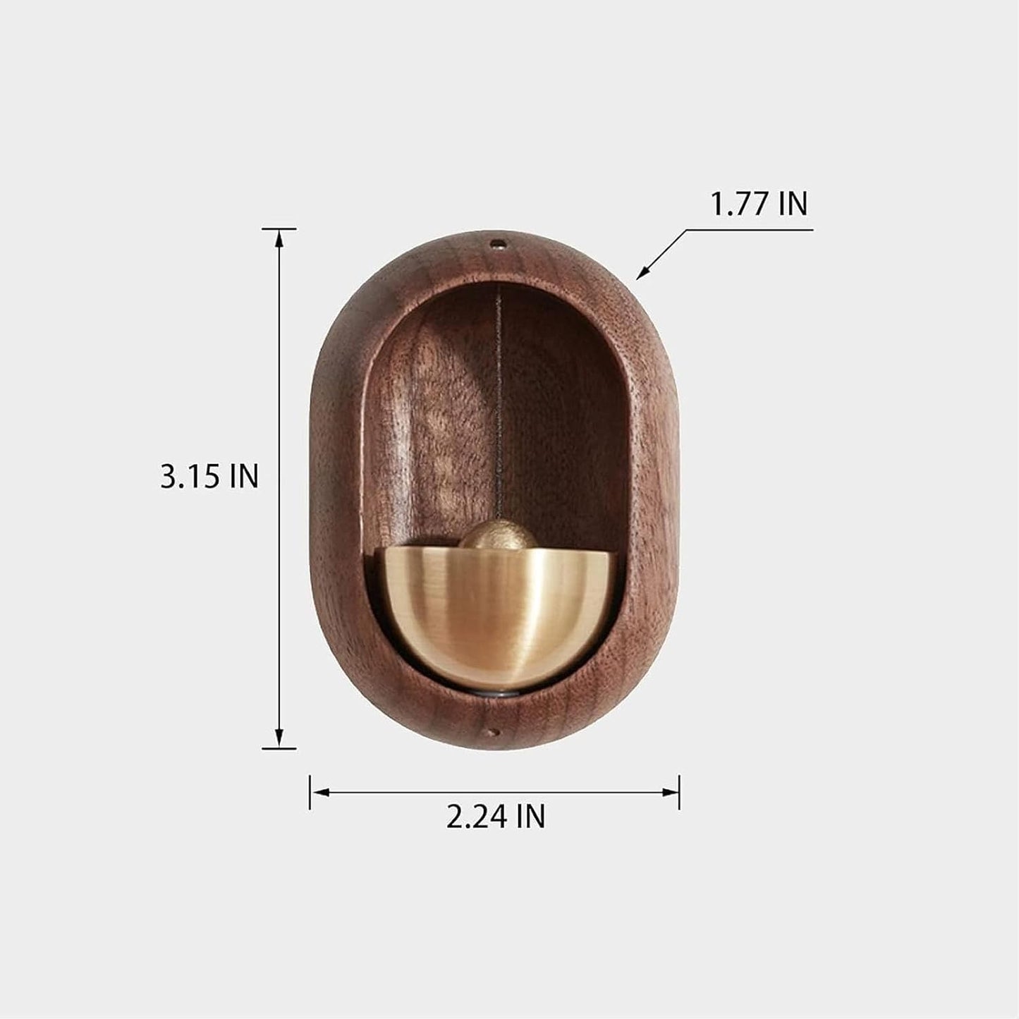 Timbre puerta campana madera apertura