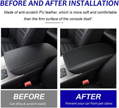 Funda consola central Ford Fusion 17-20 piel antiarañazos