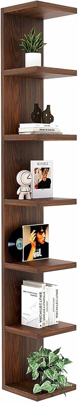 Estante pared flotante madera maciza 7 niveles
