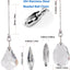 2 Cadenas Cristal Ventilador Techo 20" Con Conector