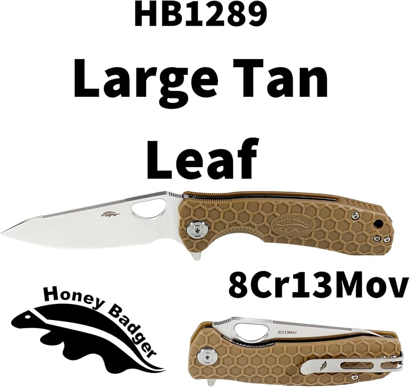Cuchillo bolsillo hoja bronceada 3.63" mango fibra vidrio