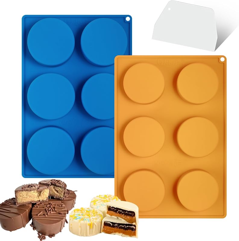 Set 2 Moldes Silicona Pasteles Postres Cubiertos Chocolate