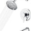 Set grifo bañera ducha 6 ajustes cromado pared