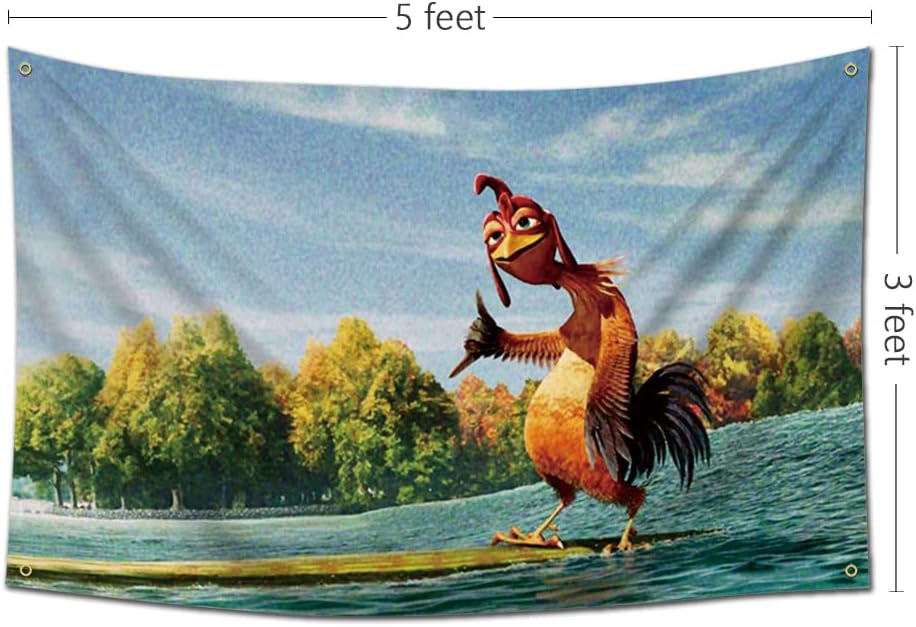 Bandera pollo 3x5ft con ojales latón decoración dormitorio