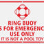 Boya anillo emergencia 14x10pulg aluminio reflectante