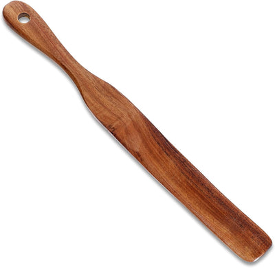 Espátula madera teca 11pulg para revolver pan masa