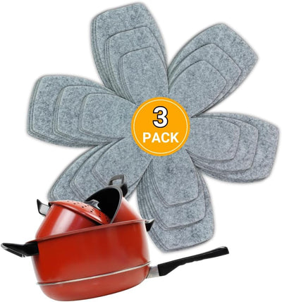 Set 3 protectores ollas sartenes 10-15pulg antiderrap
