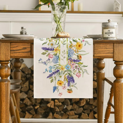 Camino mesa lavanda decoración hogar 13x72pulg