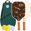 Set 2 palas pickleball fibra vidrio 4 bolas bolsa viaje