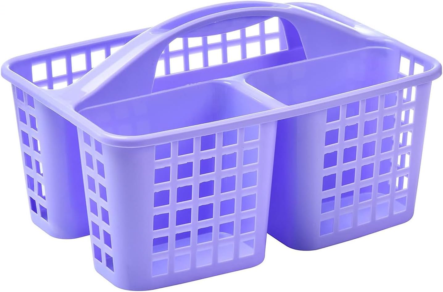Cesta portátil para ducha con compartimentos y asa
