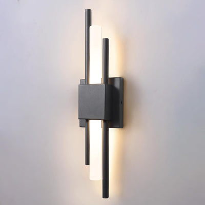 Aplique pared LED negro lacado luz cálida 3000K