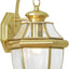 Farol pared latón pulido cristal biselado transparente